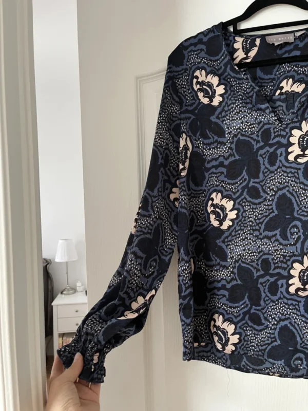 Image for Ted Baker navy blue blouse size M