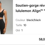 Thumbnail for Lululemon Align sports bra black