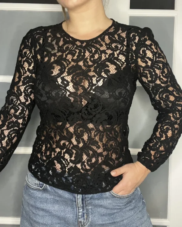 Image for Black lace blouse Michael Kors