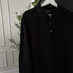 Featured thumbnail for NEW - Black merino wool polo shirt