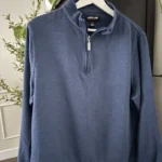 Thumbnail for Blue 1/4 zip jumper