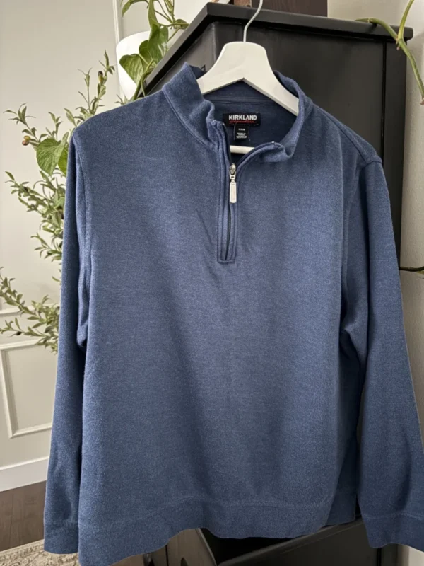 Image for Blue 1/4 zip jumper