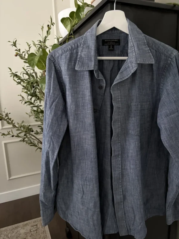 Featured image for Ultra-soft denim shirt, slim fit