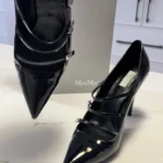 Thumbnail for Max Mara shiny leather heels