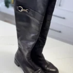 Thumbnail for Browns Couture" high boots in chocolate brown leather