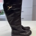Thumbnail for Browns Couture" high boots in chocolate brown leather