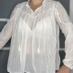Featured thumbnail for Ralph Lauren white lace blouse