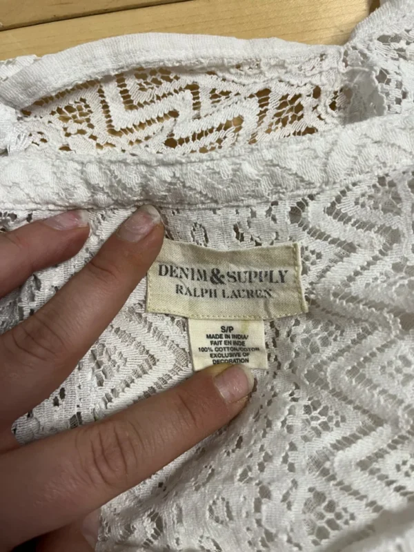 Image for Ralph Lauren white lace blouse