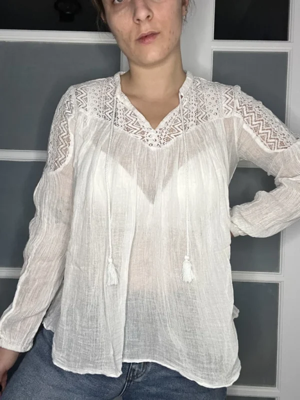 Image for Ralph Lauren white lace blouse