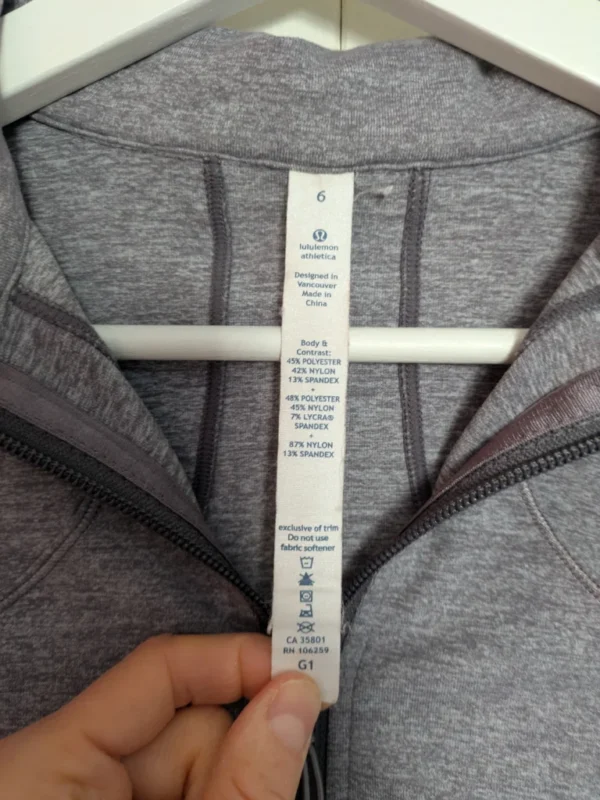 Image for Veste de sport Lululemon grandeur 6 peplum gris