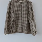 Featured thumbnail for Blouse gingham à manche bouffante