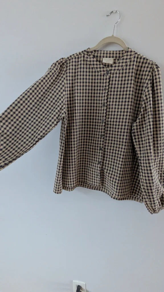 Image for Blouse gingham à manche bouffante