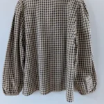 Thumbnail for Blouse gingham à manche bouffante
