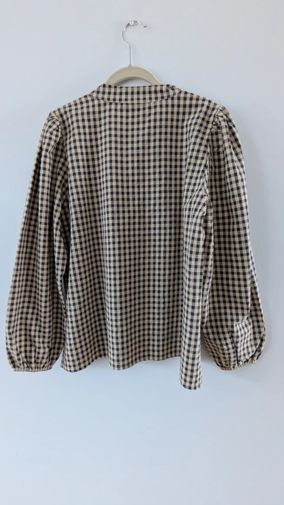 Image for Blouse gingham à manche bouffante