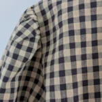Thumbnail for Blouse gingham à manche bouffante