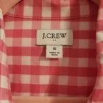 Thumbnail for Chemise à manches longues motif vichy rose J Crew