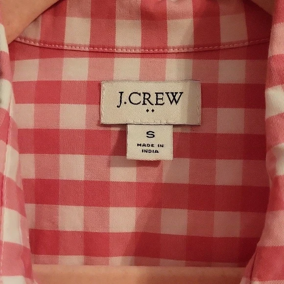 Image for Chemise à manches longues motif vichy rose J Crew