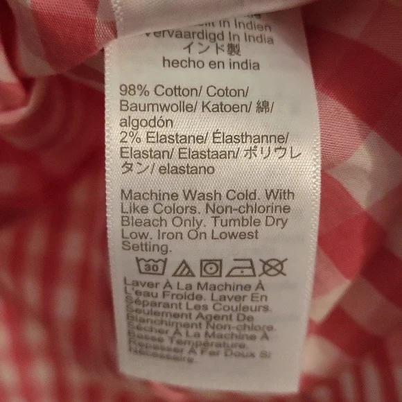 Image for Chemise à manches longues motif vichy rose J Crew