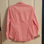 Thumbnail for Chemise à manches longues motif vichy rose J Crew