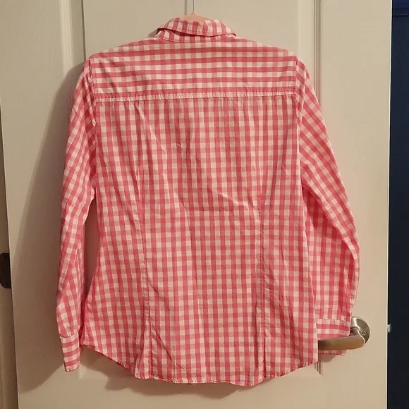 Image for Chemise à manches longues motif vichy rose J Crew