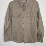 Featured thumbnail for Outerknown Men's Brown utilitarian organic cotton Shirt size medium casual