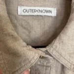 Thumbnail for Outerknown Men's Brown utilitarian organic cotton Shirt size medium casual