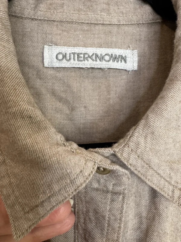 Image for Outerknown Men's Brown utilitarian organic cotton Shirt size medium casual