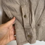 Thumbnail for Outerknown Men's Brown utilitarian organic cotton Shirt size medium casual