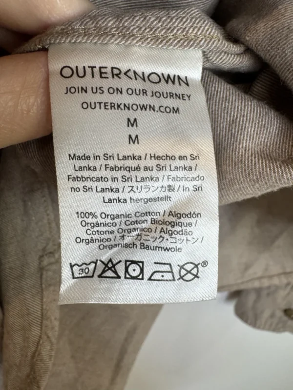 Image for Outerknown Men's Brown utilitarian organic cotton Shirt size medium casual