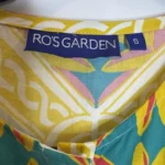 Thumbnail for RO'S GARDEN Daphne Short-Sleeve Midi printed colourful tiered Dress size small