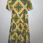 Thumbnail for RO'S GARDEN Daphne Short-Sleeve Midi printed colourful tiered Dress size small