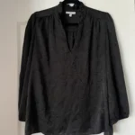 Featured thumbnail for Joie black blouse size M floral