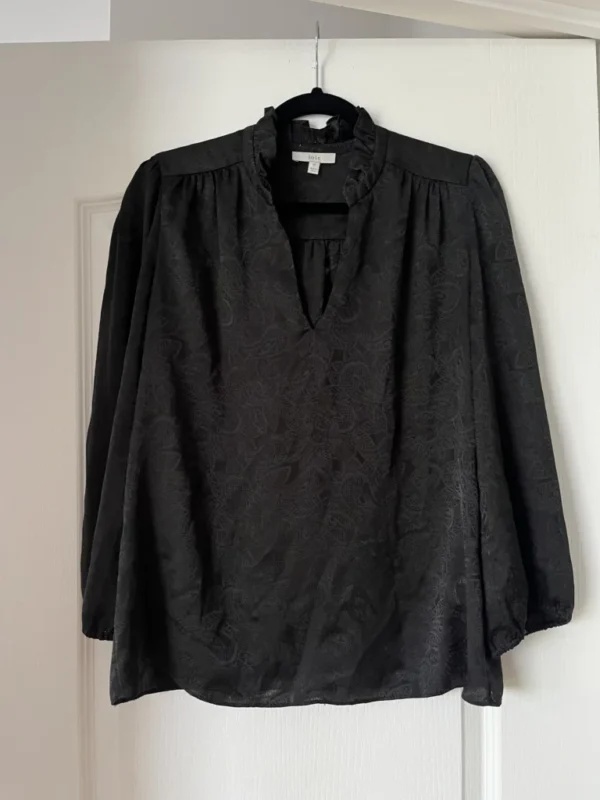 Featured image for Joie black blouse size M floral