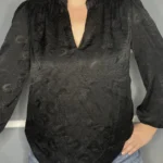 Thumbnail for Joie black blouse size M floral