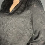 Thumbnail for Joie black blouse size M floral