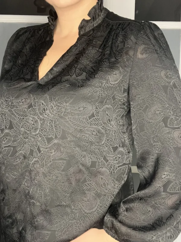 Image for Joie black blouse size M floral