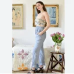 Thumbnail for Eve Gravel Pantalon Crocus Taille Haute 100% coton