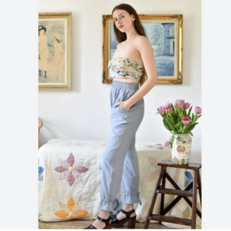 Image for Eve Gravel Pantalon Crocus Taille Haute 100% coton