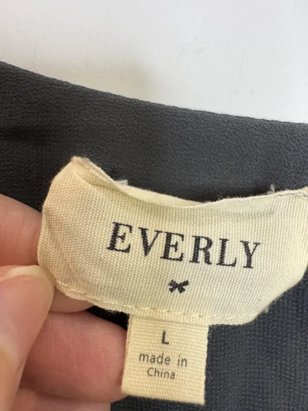 Image for Everly Black chiffon Dress with fix novelty Print dress size large