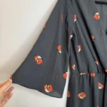 Thumbnail for Everly Black chiffon Dress with fix novelty Print dress size large