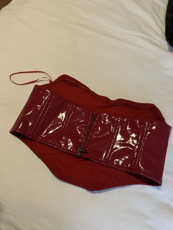 Image for Corset Garage rouge « faux cuir »