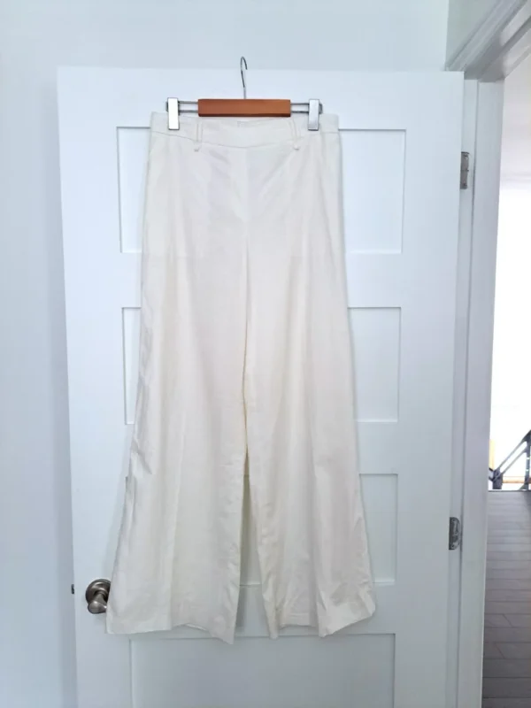 Image for Olivia Linen-Blend Wide-Leg Pants by Laura