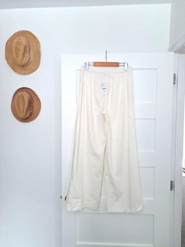 Image for Olivia Linen-Blend Wide-Leg Pants by Laura