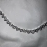 Thumbnail for Collier tennis zircon en forme de coeur
