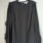 Featured thumbnail for Michael Kors black star print blouse size S