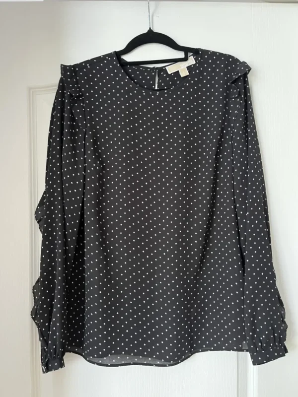 Featured image for Michael Kors black star print blouse size S