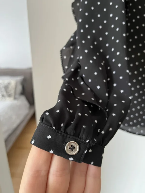 Image for Michael Kors black star print blouse size S
