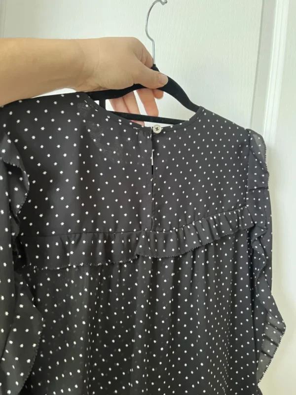 Image for Michael Kors black star print blouse size S