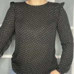 Thumbnail for Michael Kors black star print blouse size S