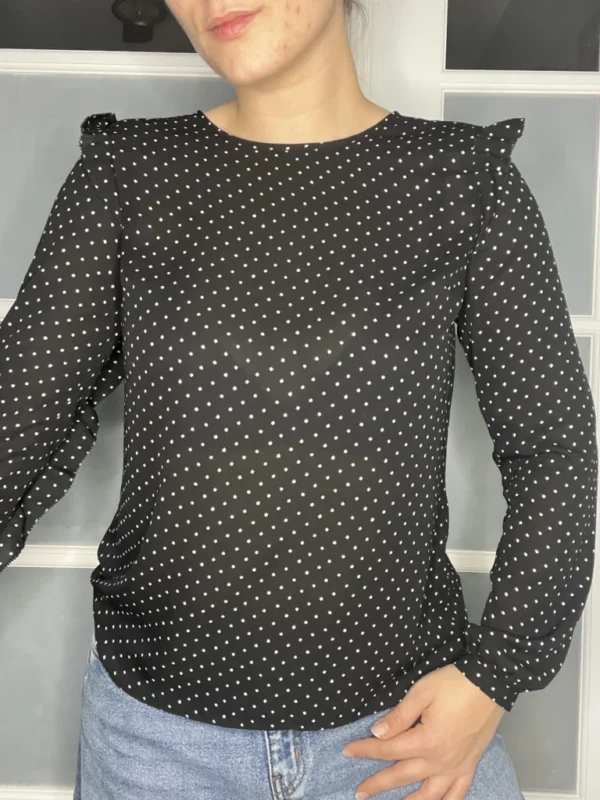 Image for Michael Kors black star print blouse size S